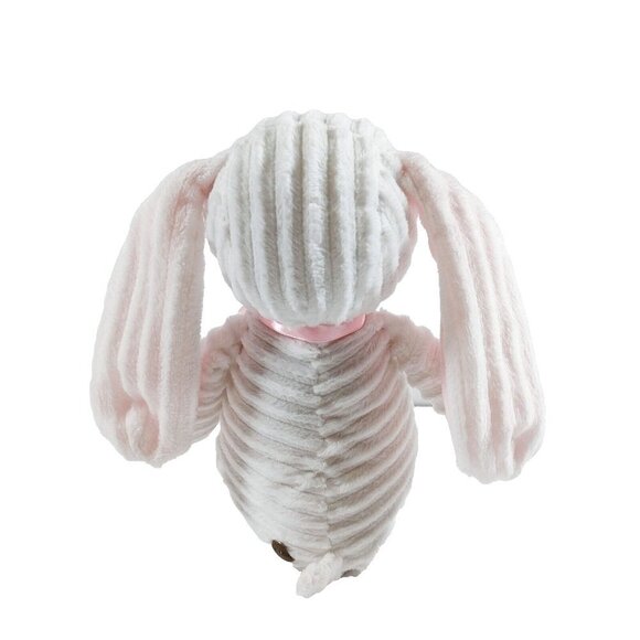 FAO Schwarz Chenille Bunny Rabbit White Pink Plush 12" Stuffed Soft Animal - Picture 4 of 6